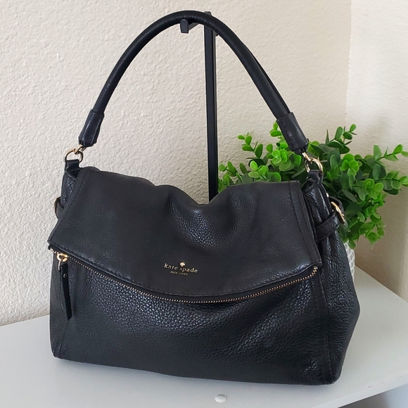 KATE SPADE Shoulder Bag • EUC • Black Pebble - Picture 1 of 9